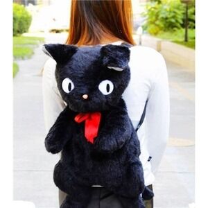 Studio Ghibli Kiki's Delivery Service JIJI FAUX FUR BACKPACK Sun Arrow JAPAN NWT